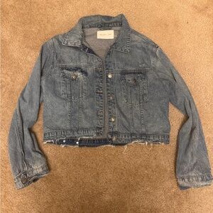 Distressed Blue Jean Jacket